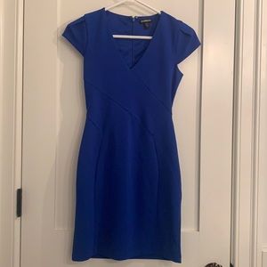 Royal blue cap sleeve dress